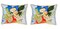 Pair of Betsy Drake Primrose Large Indoor/Outdoor Pillows 16x20